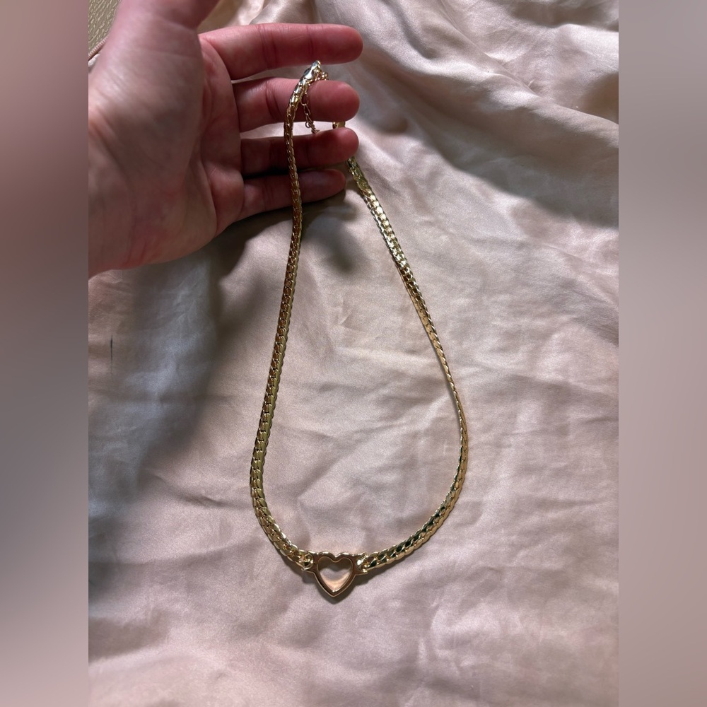 Gold Heart Pendant Necklace